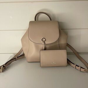 Kate Spade Cream Backpack Modern Minimalist Design